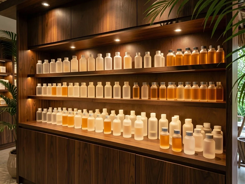 Retail shelf display of natural supplement products